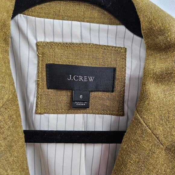 J Crew Blazer Womens Size 6 Wool Olive Green Corp Career Stretch Pockets J.Crew - Picture 8 of 15